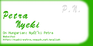 petra nyeki business card